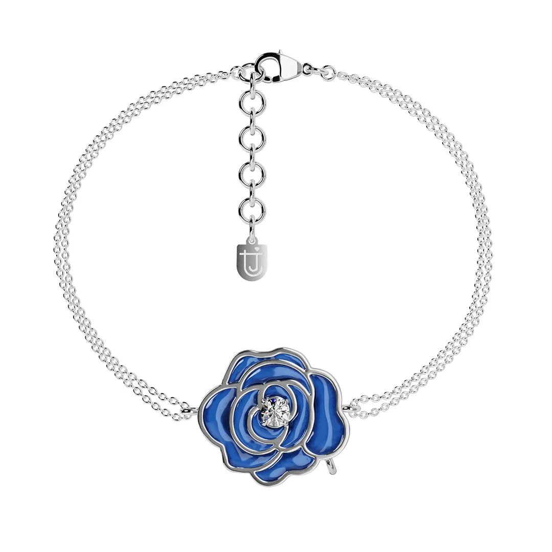 Bracciale Intercambiabile In Raso Rosa Con Cristallo Bianco Swarovski – Donna, Made In France